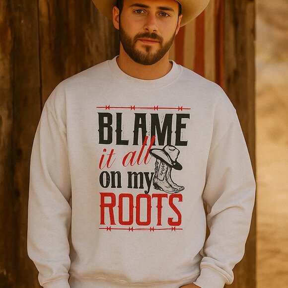 Garth Brooks Blame It All on My Roots Country Fan Tour Retro Music Sweatshirt 05 - Picture 1 of 5